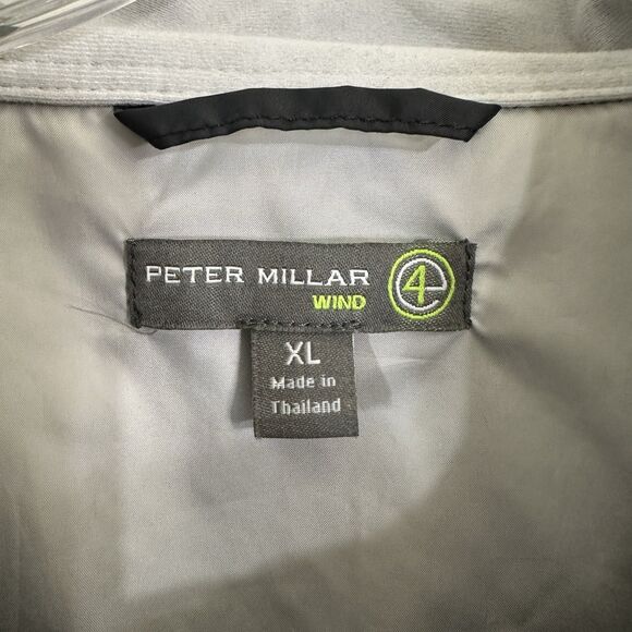 Peter Millar E4 Wind Golf Jacket 1/4 Zip Gray w/ Pocket Mens XL Shirt - Picture 3 of 8